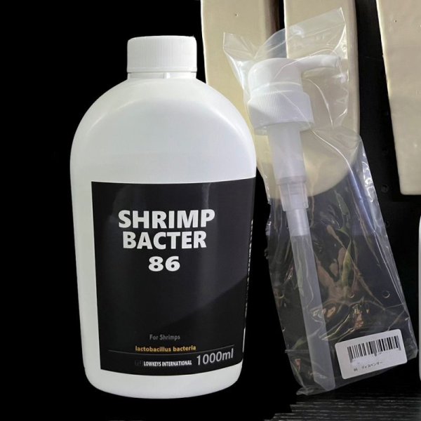 画像1: SHRIMP BACTER 86 1L(専用ディスペンサー付き）　エビ　蝦　アクアリウム　水草　熱帯魚　shrimp aquarium water plants (1)